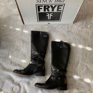 Frye company black riding boots